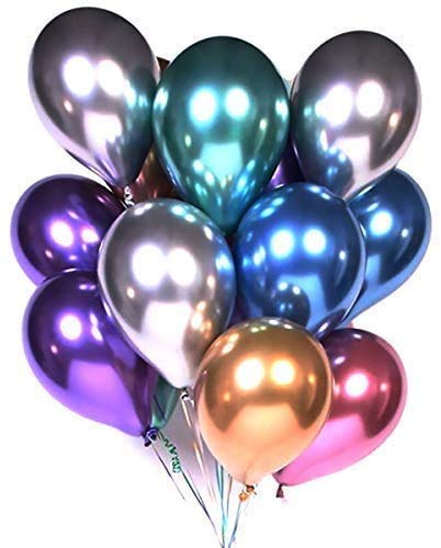 Metallic Latex Party Balloons 12 Inch 60 Pack