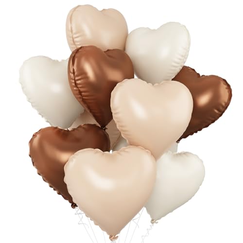 10Pcs Heart Foil Balloons