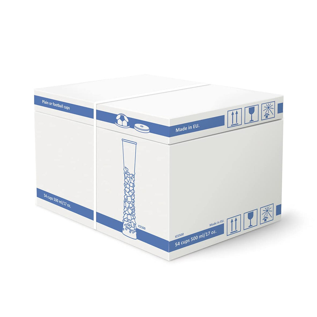 Ice Party Yard Cups with Lids 17 Oz 54 Pack