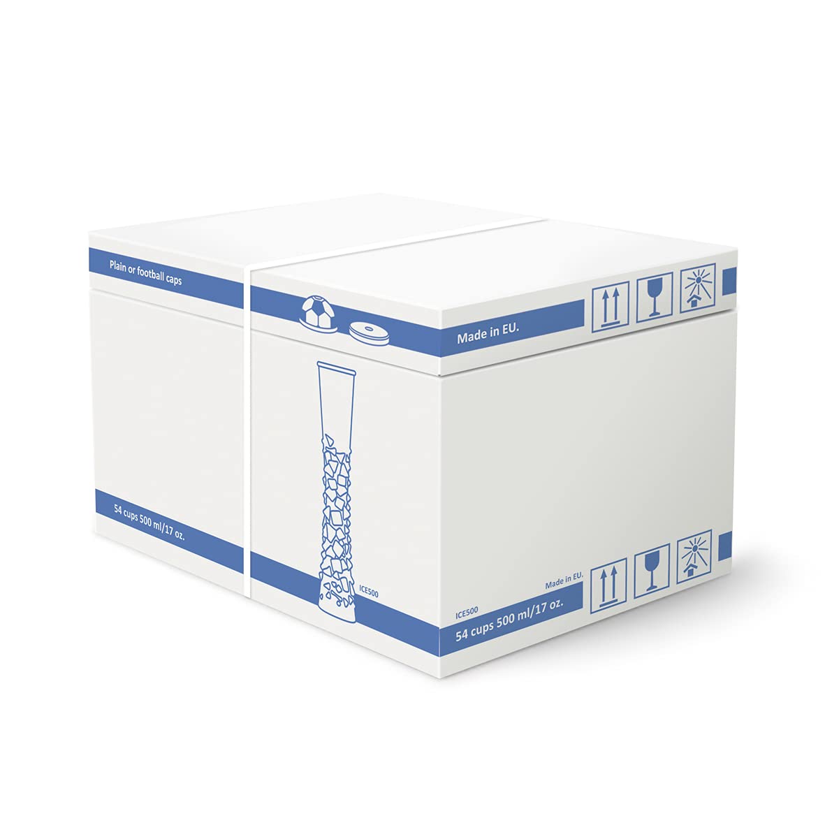 Ice Party Yard Cups with Lids 17 Oz 54 Pack