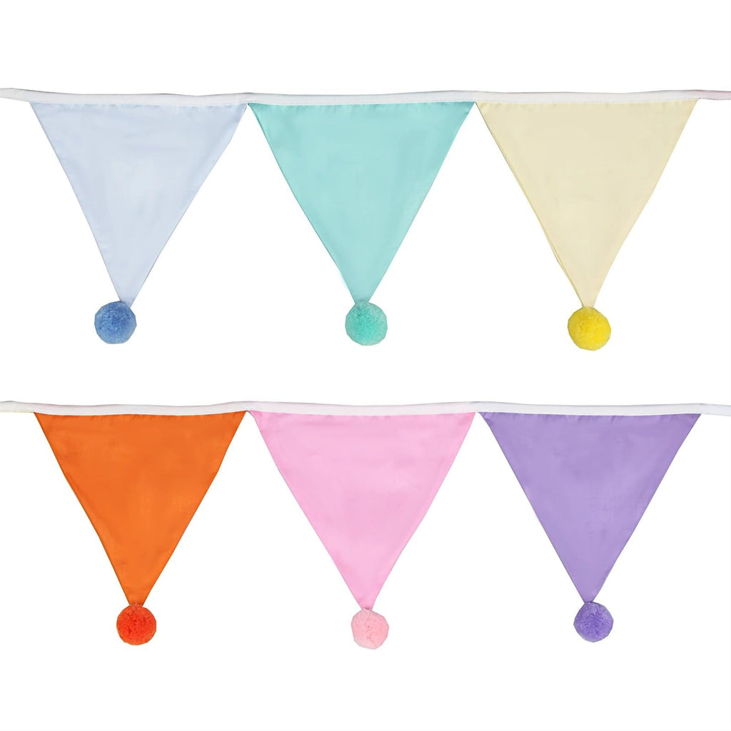 Multicolor Double Layer Triangle Bunting Banner 3.2M 12 Flags 17Cm