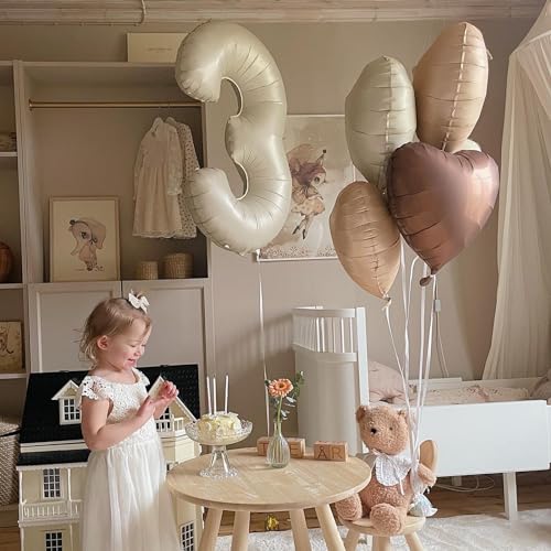 10Pcs Heart Foil Balloons