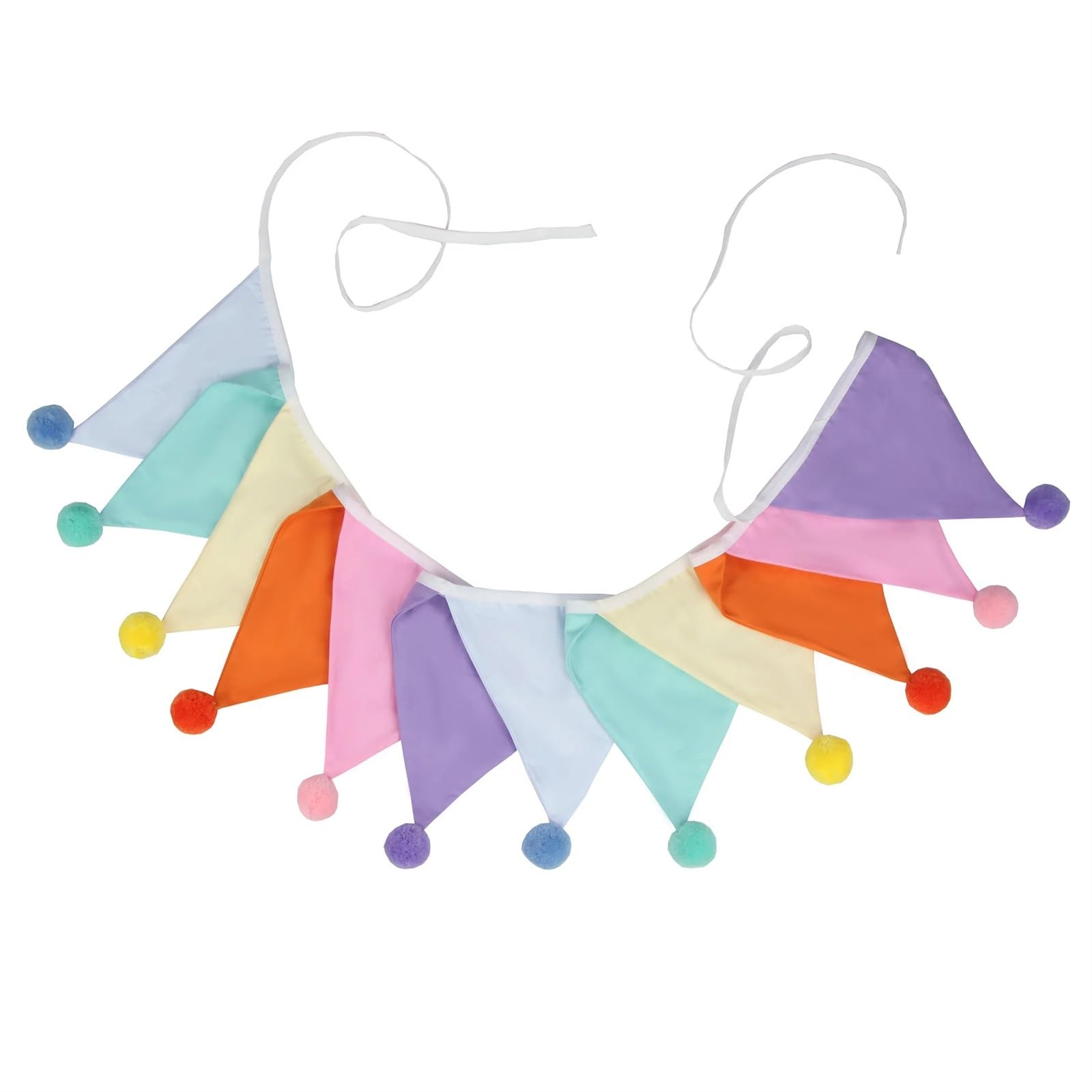 Multicolor Double Layer Triangle Bunting Banner 3.2M 12 Flags 17Cm