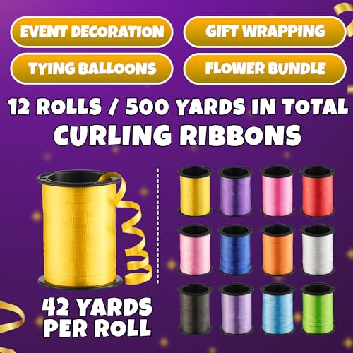Curling Ribbon for Gift Wrapping 3/16 Inch x 365 Feet Balloon Ribbon Roll