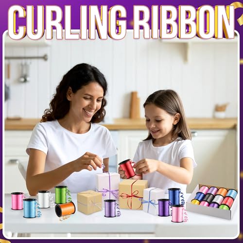 Curling Ribbon for Gift Wrapping 3/16 Inch x 365 Feet Balloon Ribbon Roll