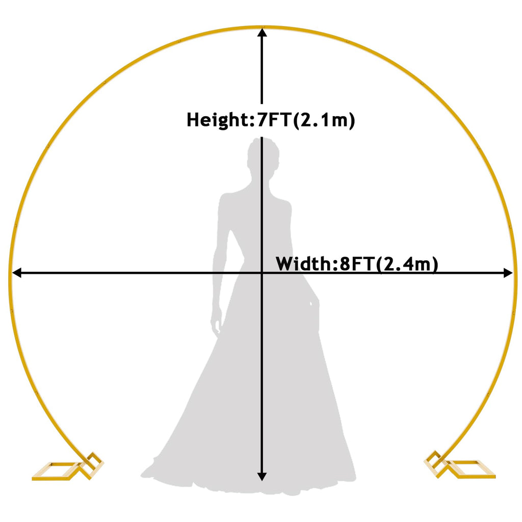 Large Round Wedding Arch Backdrop Stand for Party and Ceremony Decorations
