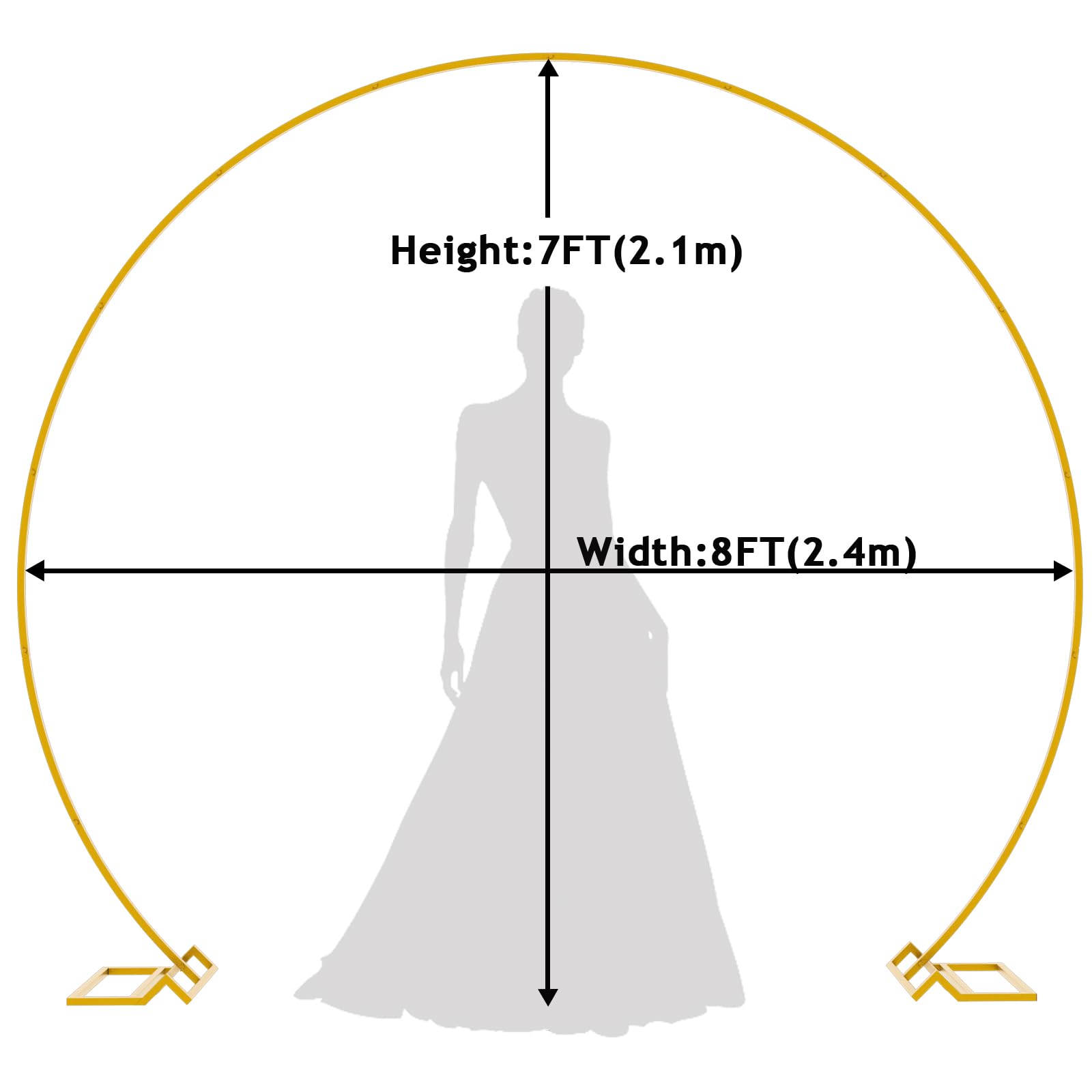 Large Round Wedding Arch Backdrop Stand for Party and Ceremony Decorations