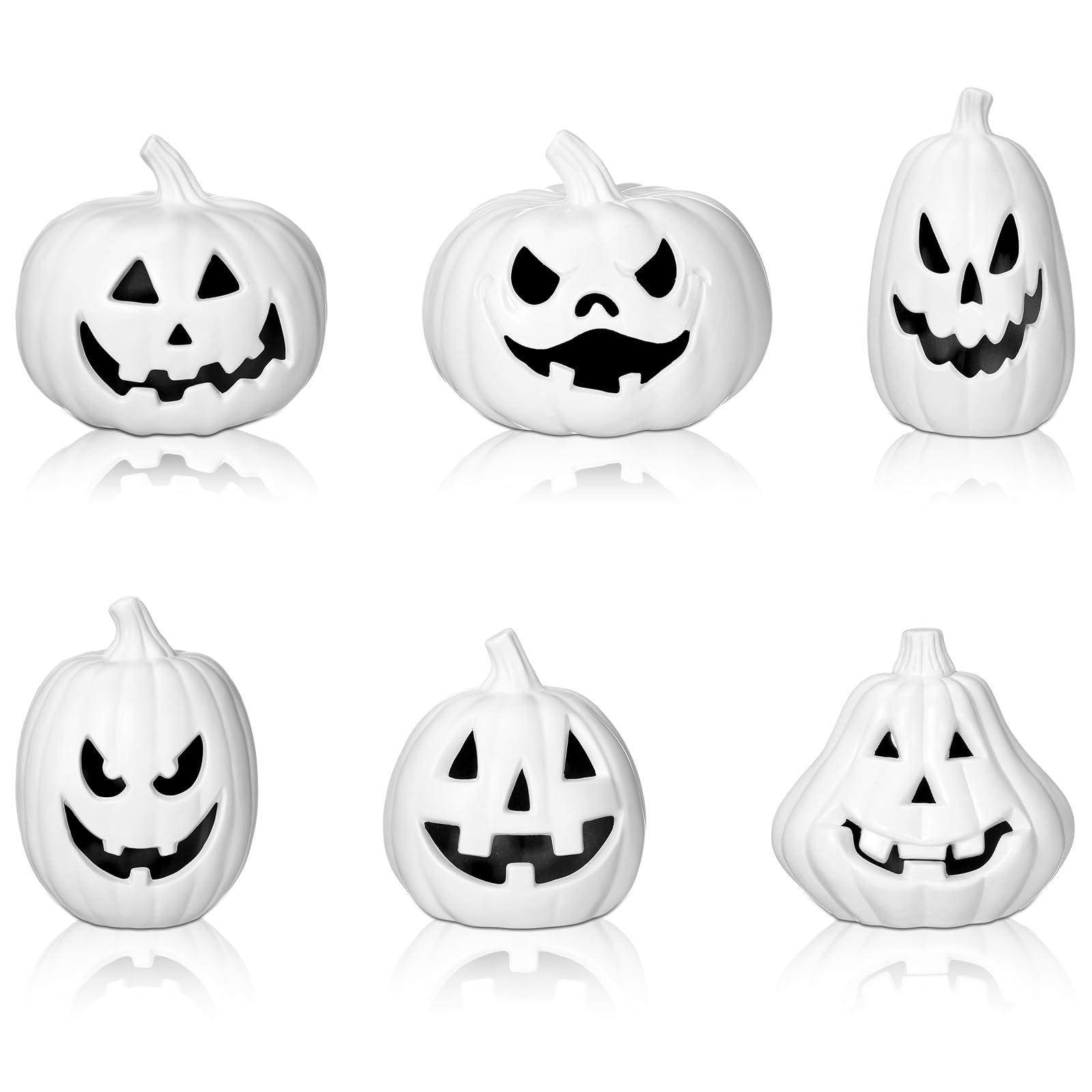 Tujoe Halloween Pumpkin Lantern Set Light up LED