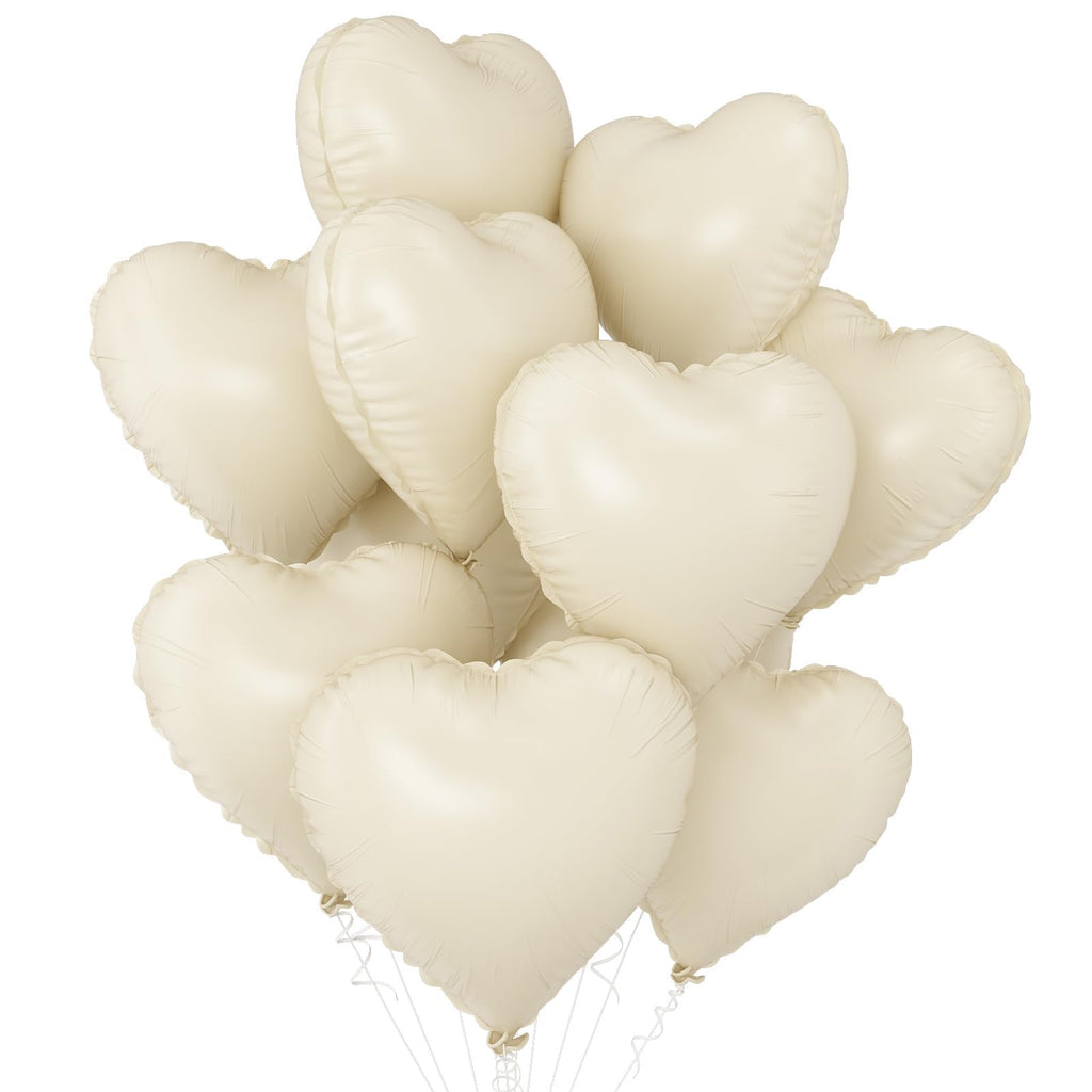 10Pcs Heart Foil Balloons