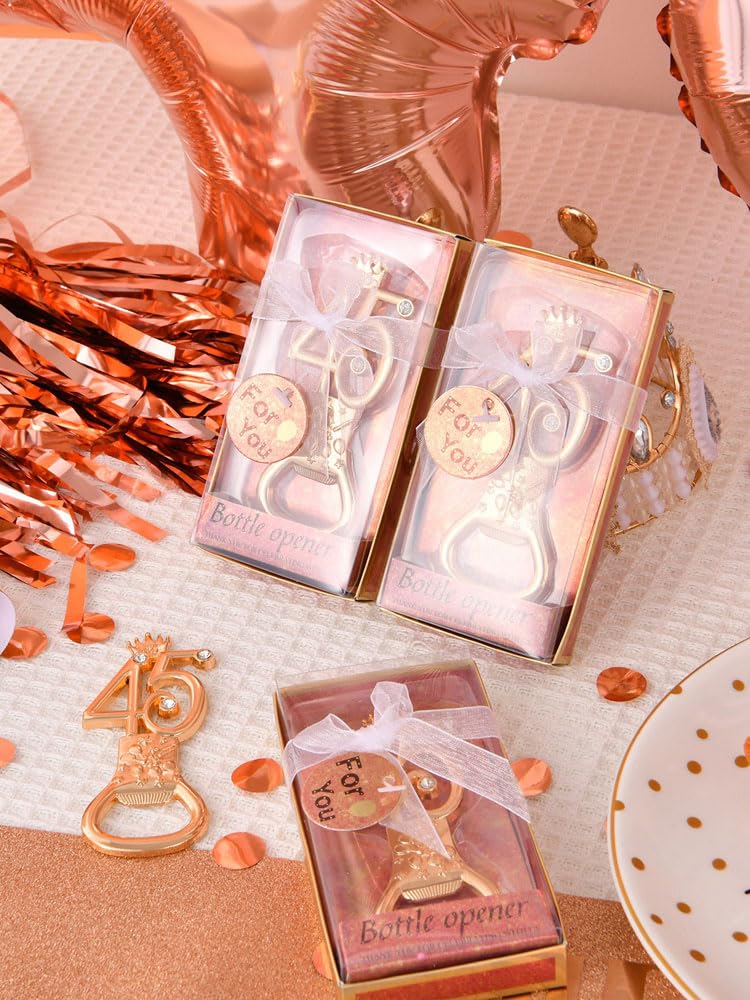 Digital Theme Bottle Openers 36 Pack Birthday Party Favor Gifts Rose Gold