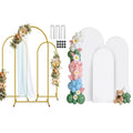 Metal Arch Backdrop Stand Set with White Cover 4Ft 5Ft 6Ft