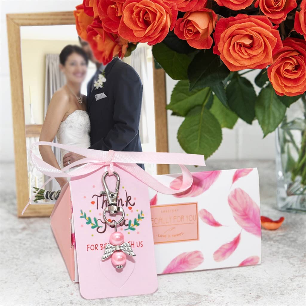 WGTYOA 24 Piece Set Organza Bag Pendant Card Gift Wedding Party Box Decoration