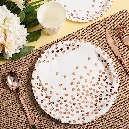 Pink Plastic Dinnerware Party Set 200 Pcs Reusable Plates Cups and Cutlery