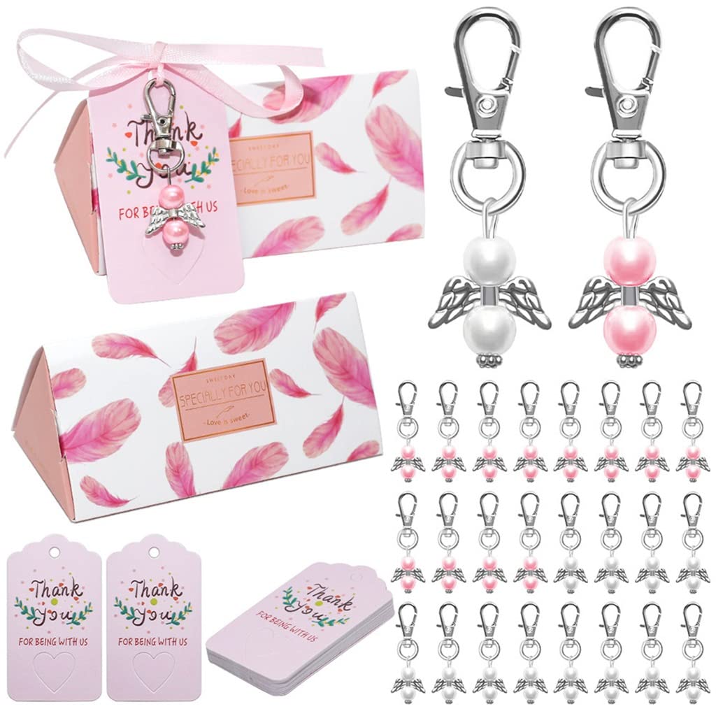 WGTYOA 24 Piece Set Organza Bag Pendant Card Gift Wedding Party Box Decoration