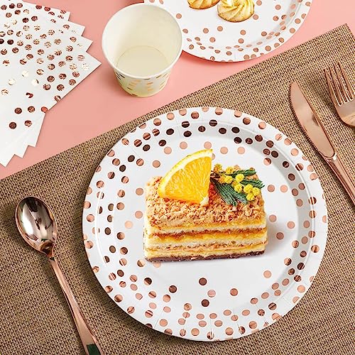 Pink Plastic Dinnerware Party Set 200 Pcs Reusable Plates Cups and Cutlery