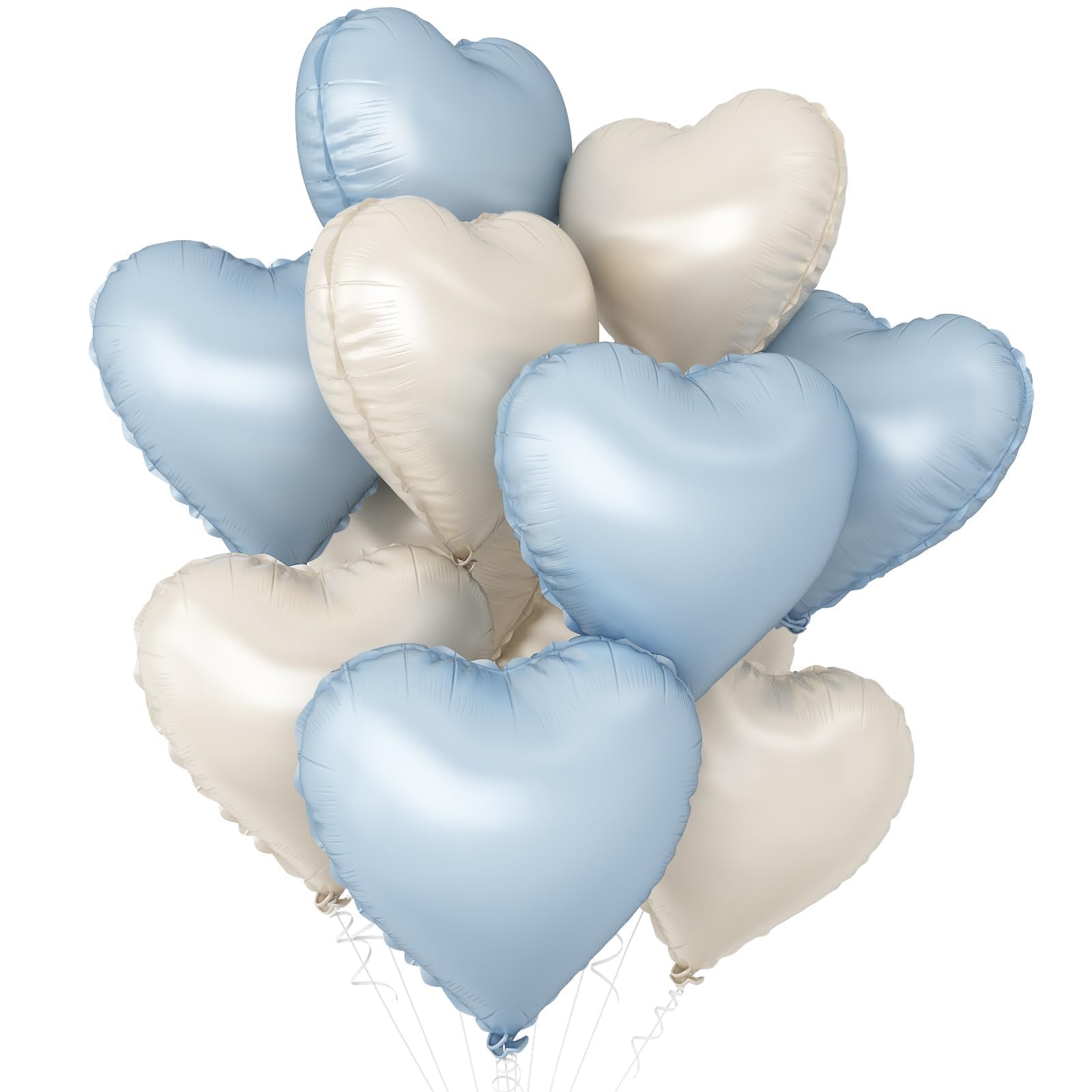 10Pcs Heart Foil Balloons
