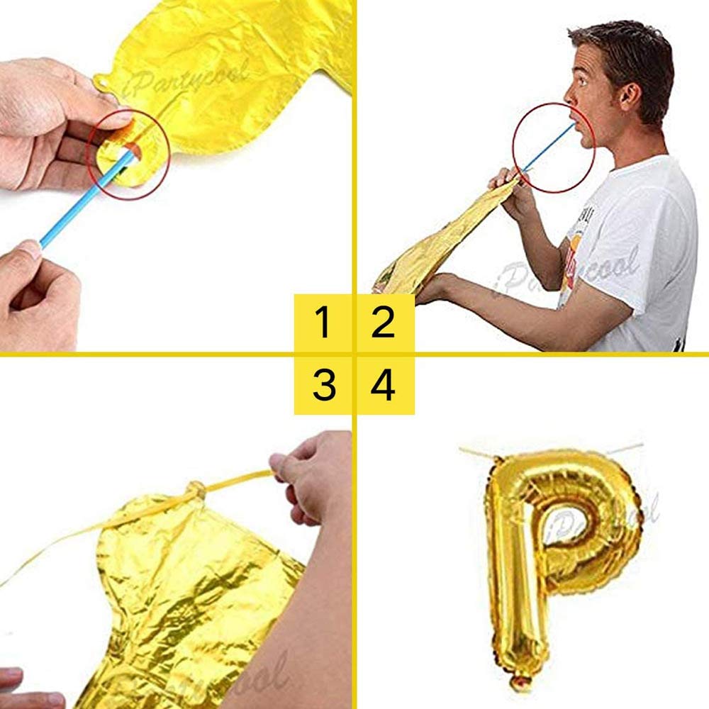 Black Gold Birthday Balloon Decoration Kit with Foil Fringe Curtains and Banner
