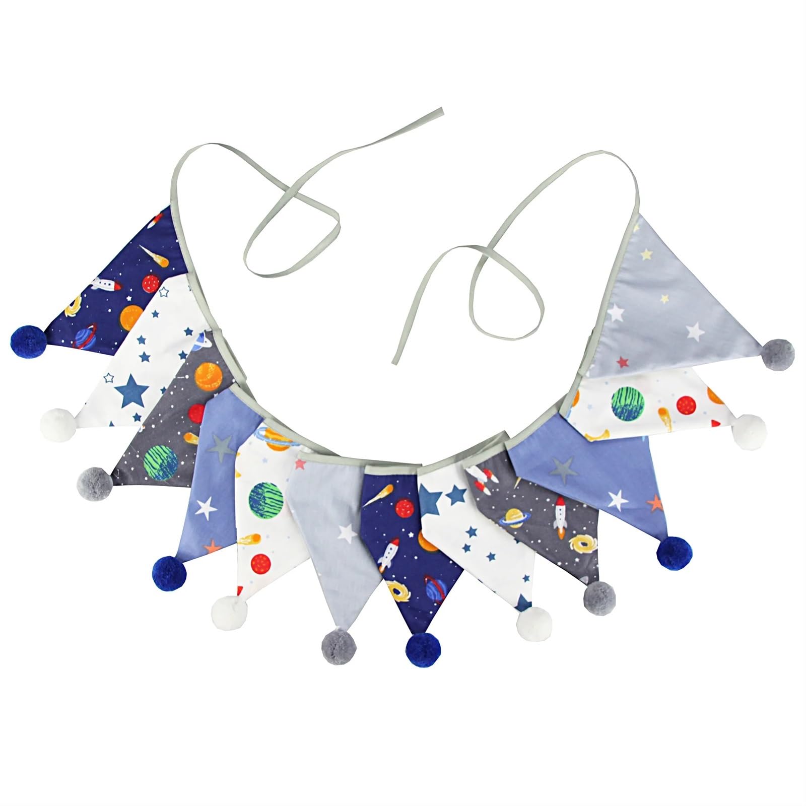 Multicolor Double Layer Triangle Bunting Banner 3.2M 12 Flags 17Cm