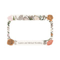 Personalized Floral Wedding Photo Booth Frame Custom PVC Photo Prop