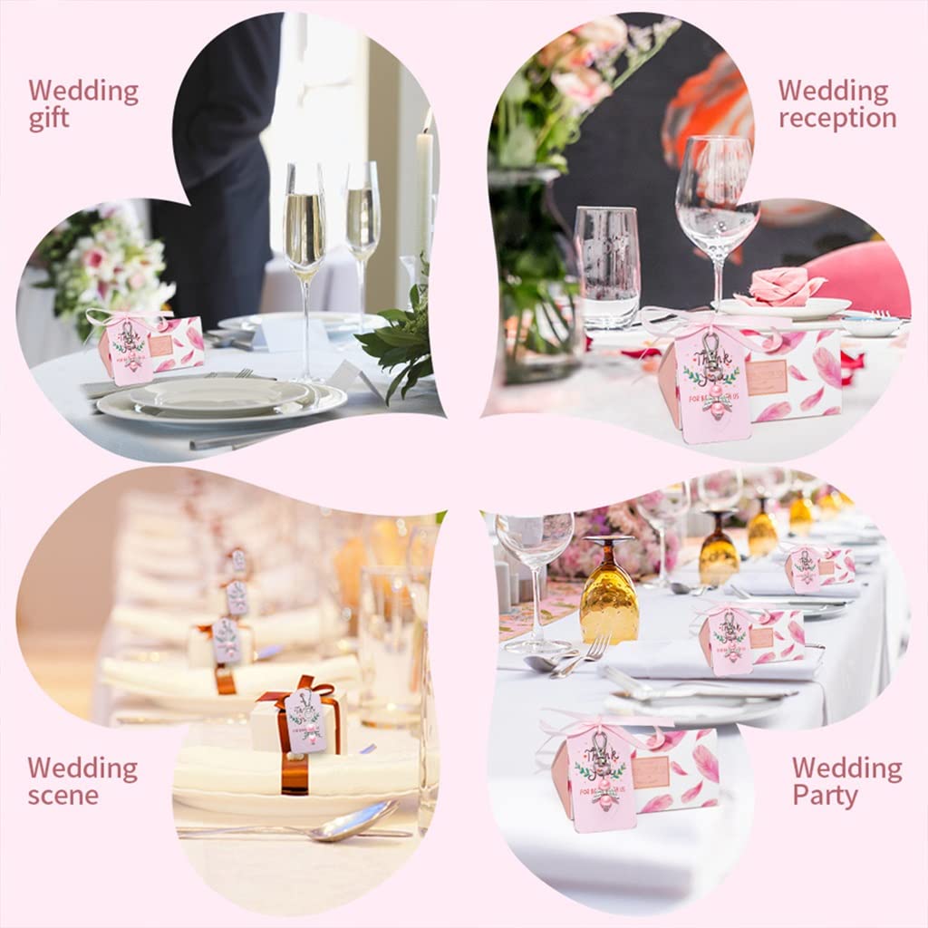 WGTYOA 24 Piece Set Organza Bag Pendant Card Gift Wedding Party Box Decoration