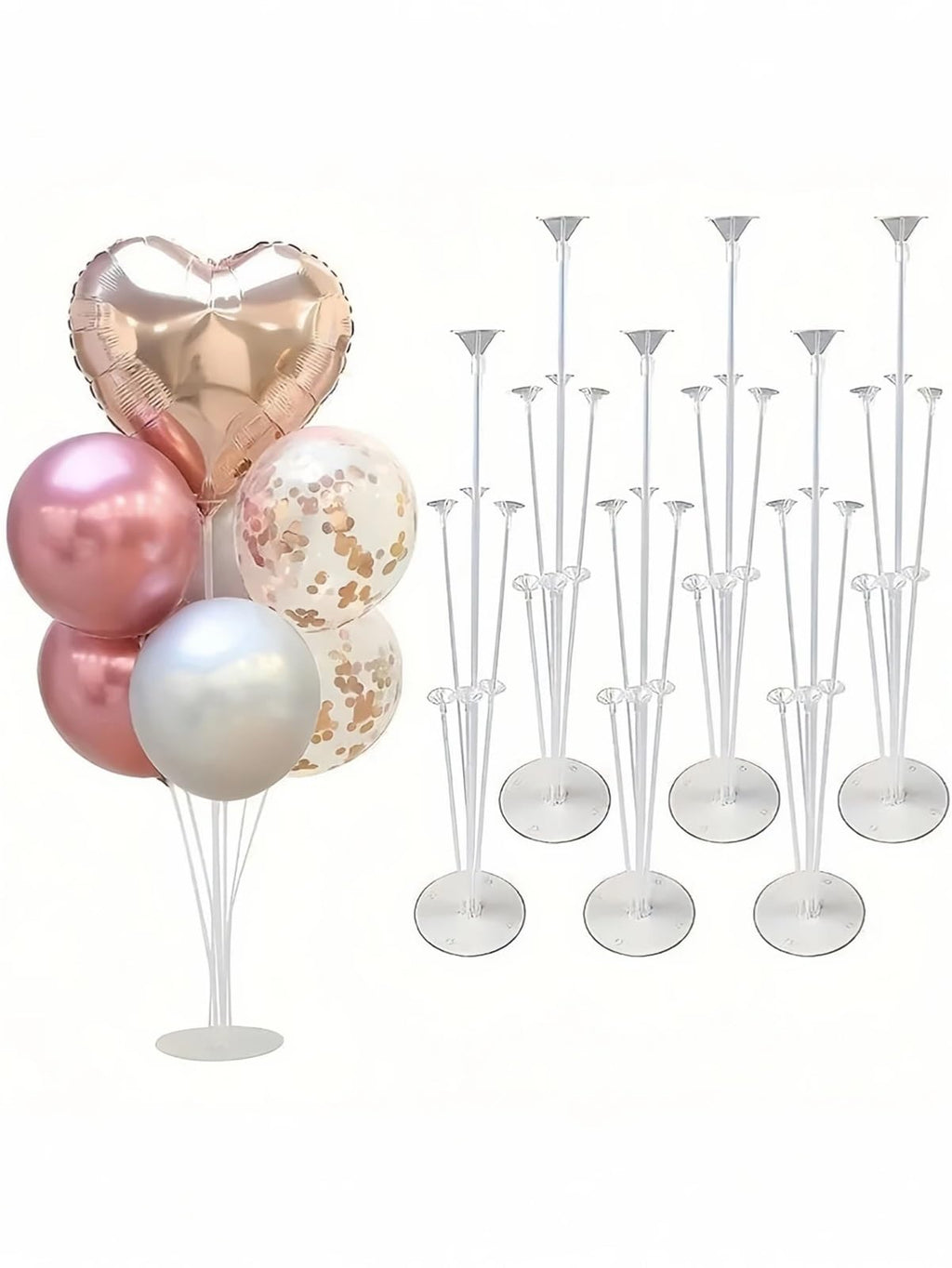 Balloon Holder Sticks with Bases 12 Pcs Party Decoration Set