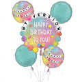 Happy Birthday Friendship Bracelet Mylar Balloon Bouquet 5 Piece Set