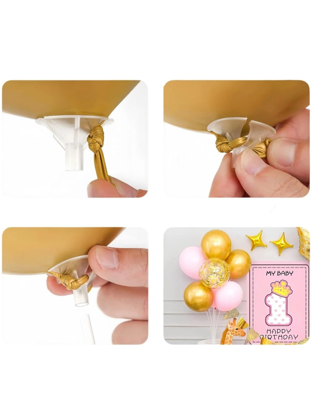 Balloon Holder Sticks with Bases 12 Pcs Party Decoration Set