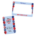 Custom 4th of July Party Sign and Photo Booth Frame Set