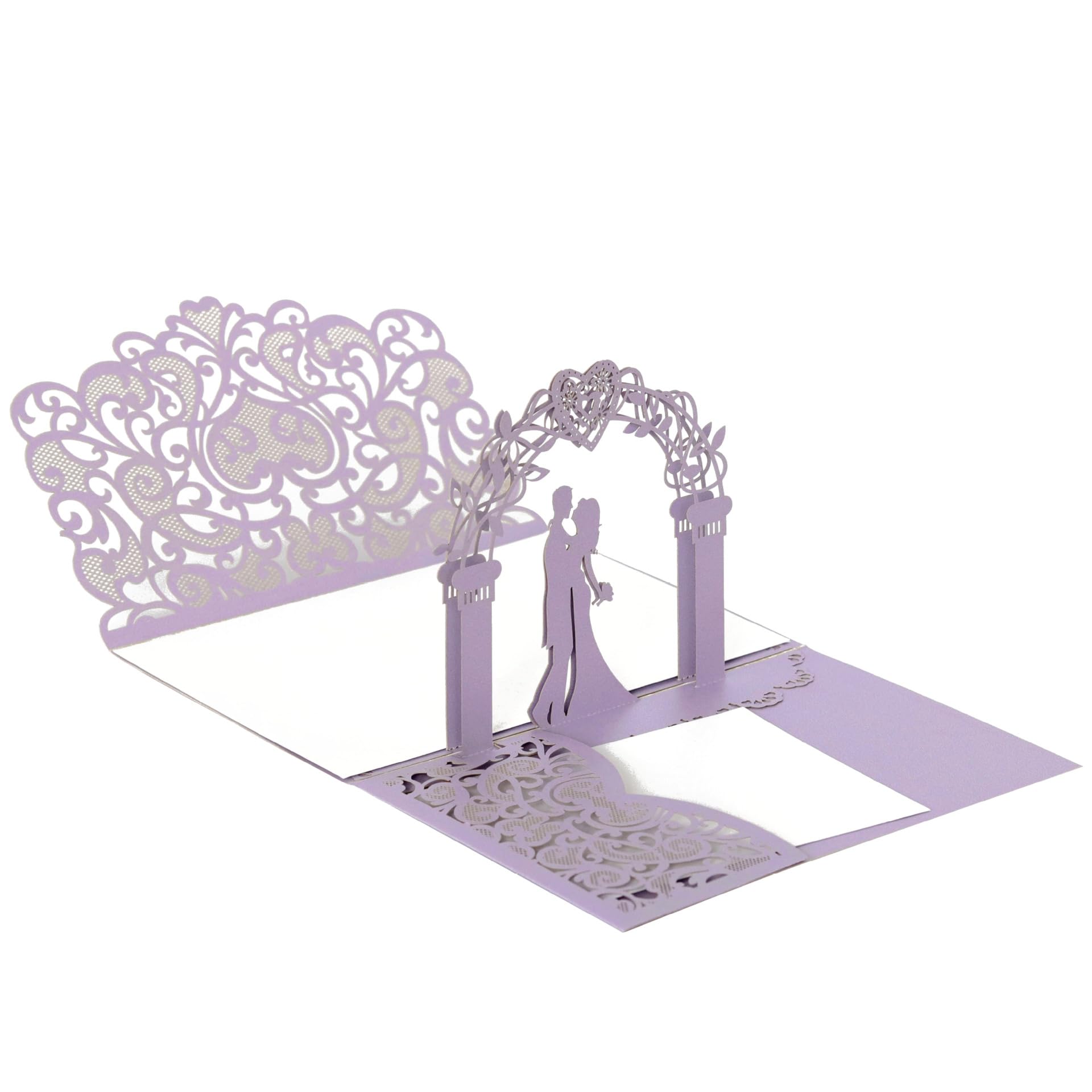 3D Pop Up Wedding Greeting Cards with Envelopes 20 Pack Wedding Congratulations Cards