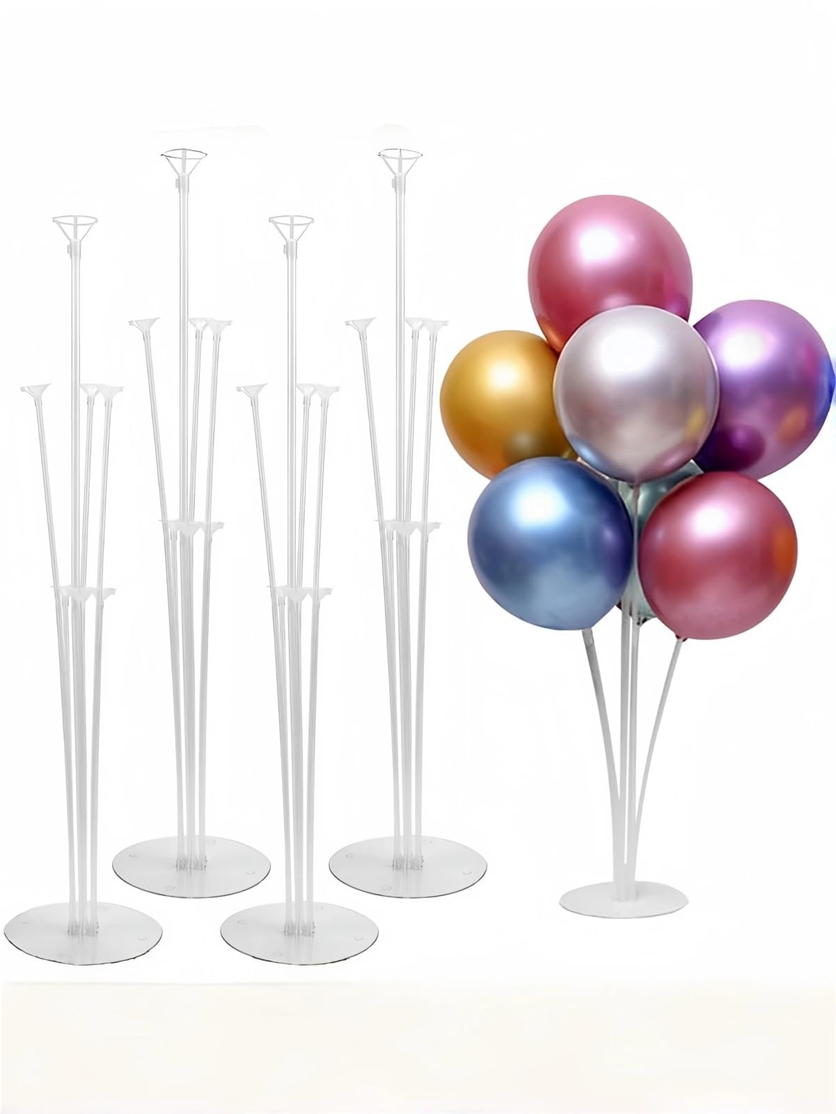 Balloon Holder Sticks with Bases 12 Pcs Party Decoration Set