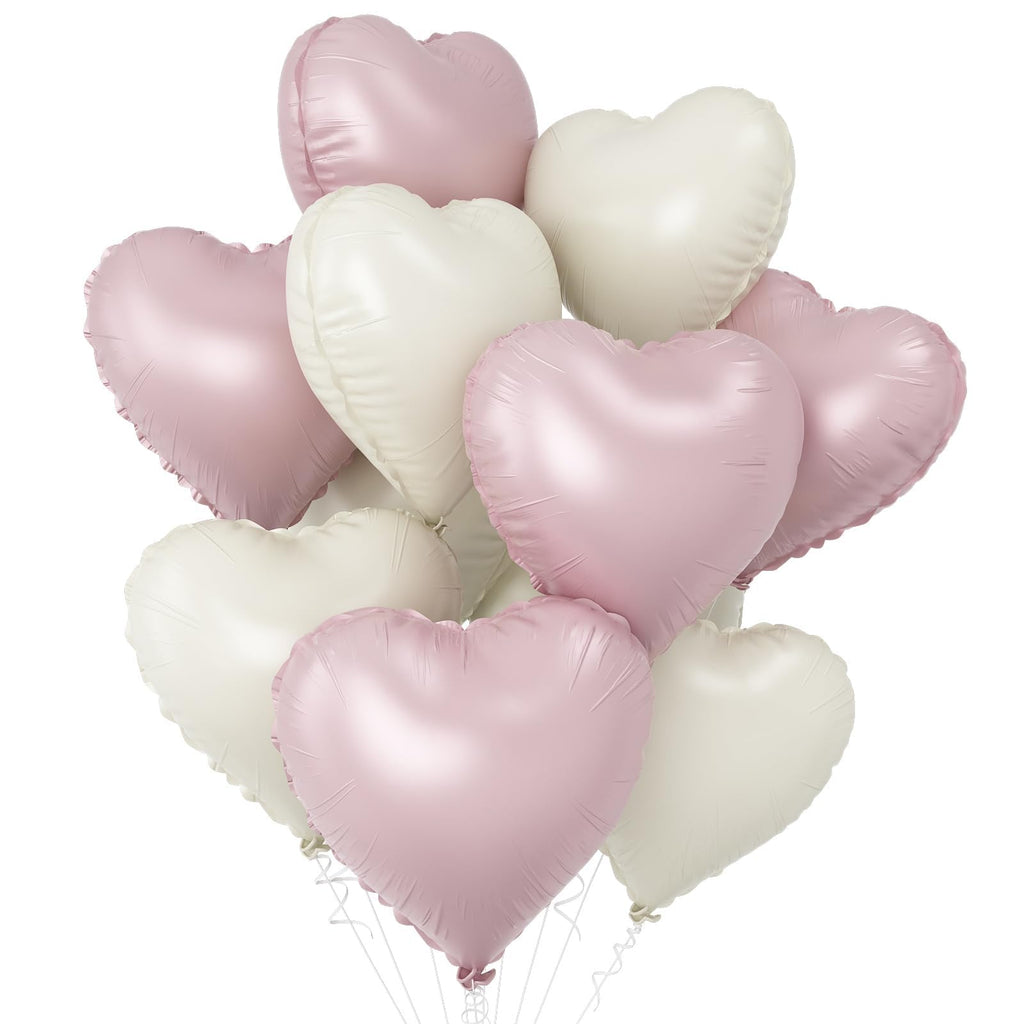 10Pcs Heart Foil Balloons