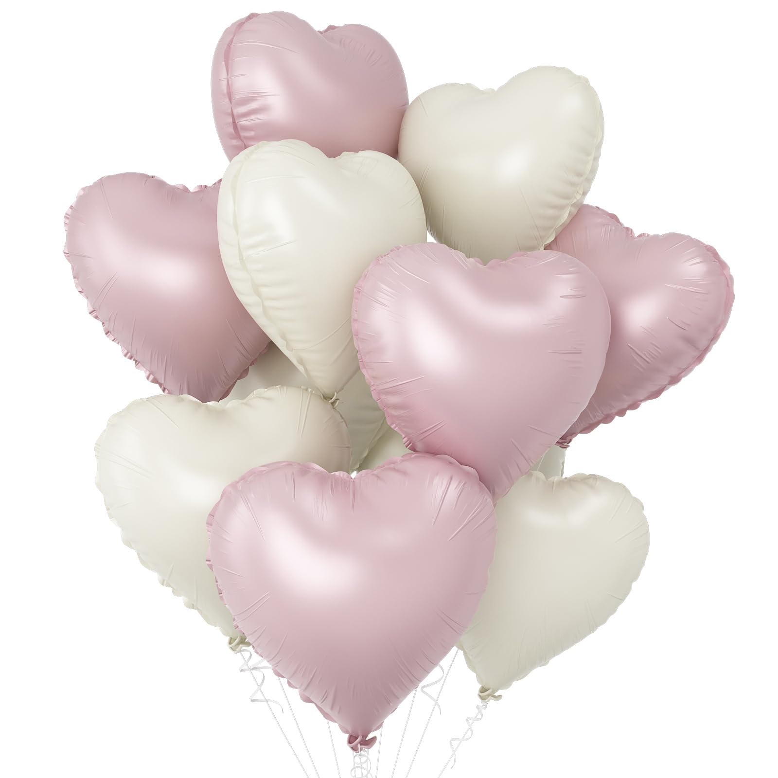 10Pcs Heart Foil Balloons