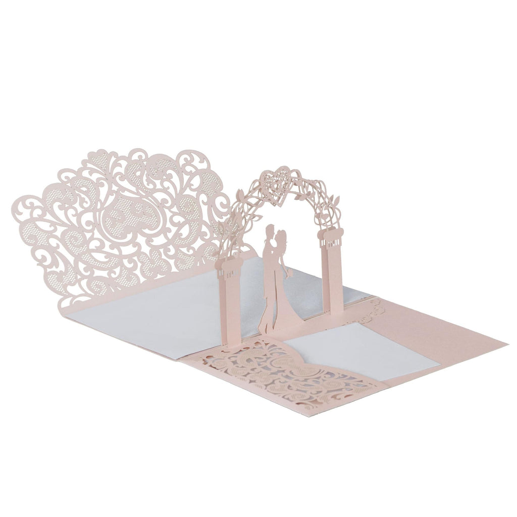 3D Pop Up Wedding Greeting Cards with Envelopes 20 Pack Wedding Congratulations Cards