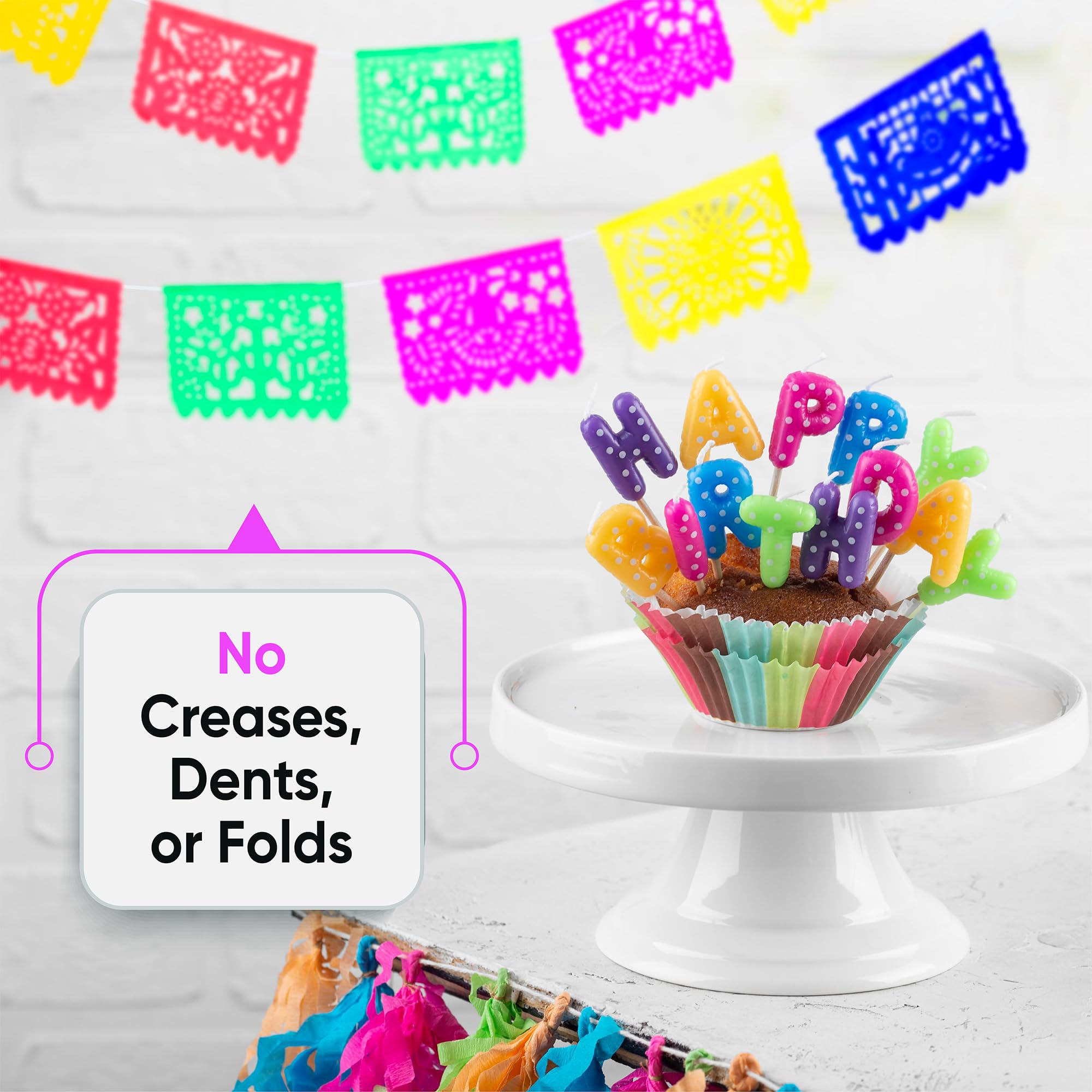 Mexican Papel Picado Banner 120Ft Multicolor Fiesta Party Decoration