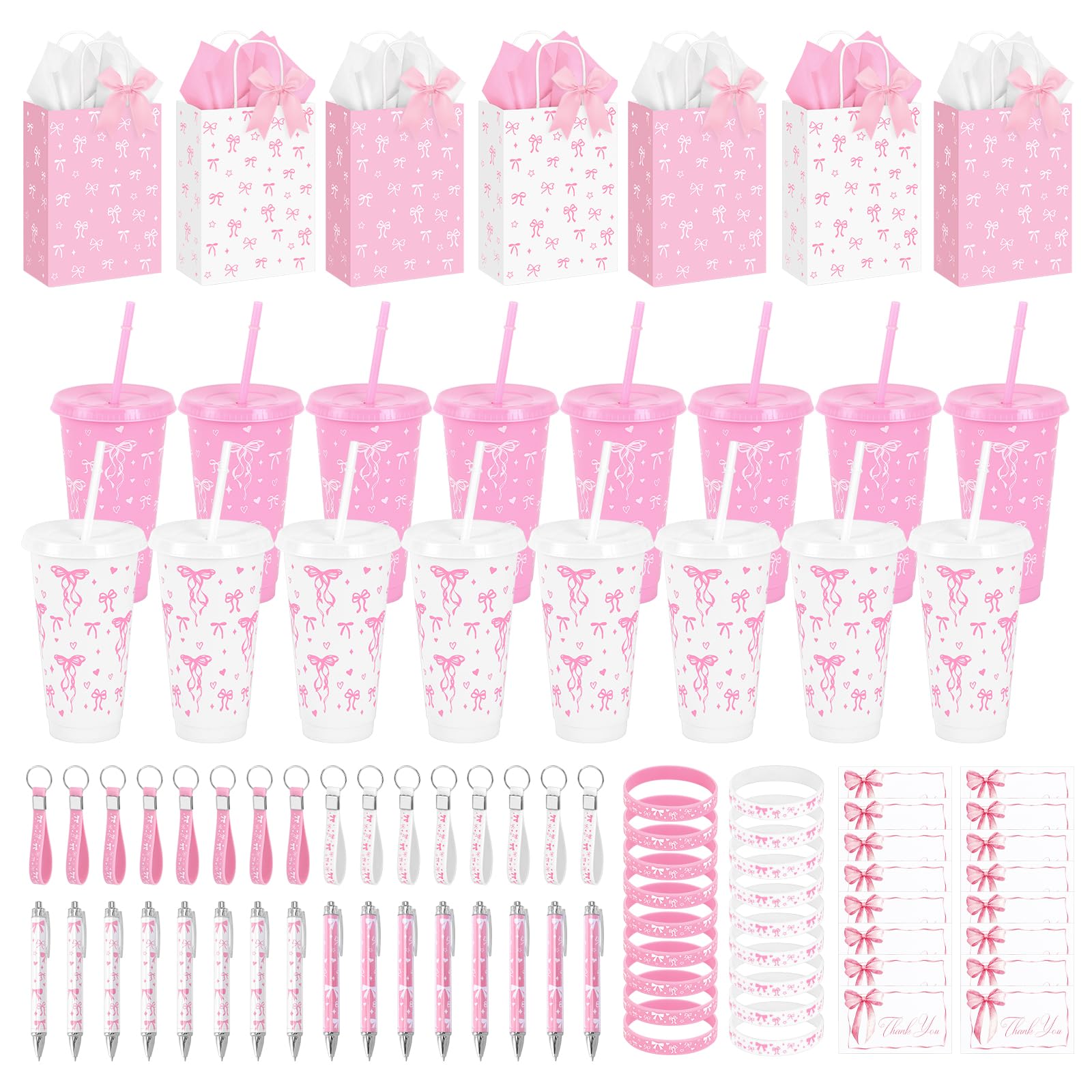KaGrbves 20 Set Coquette Bow Gift for Girls Gathering Birthday Baby Shower