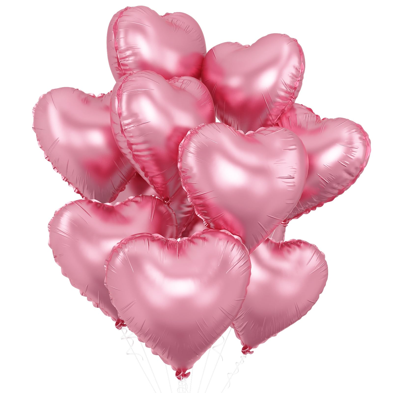 10Pcs Heart Foil Balloons