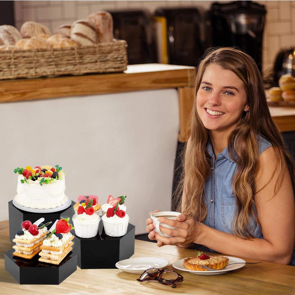 Acrylic Buffet Display Riser Set 7 Pcs Dessert Table Stand