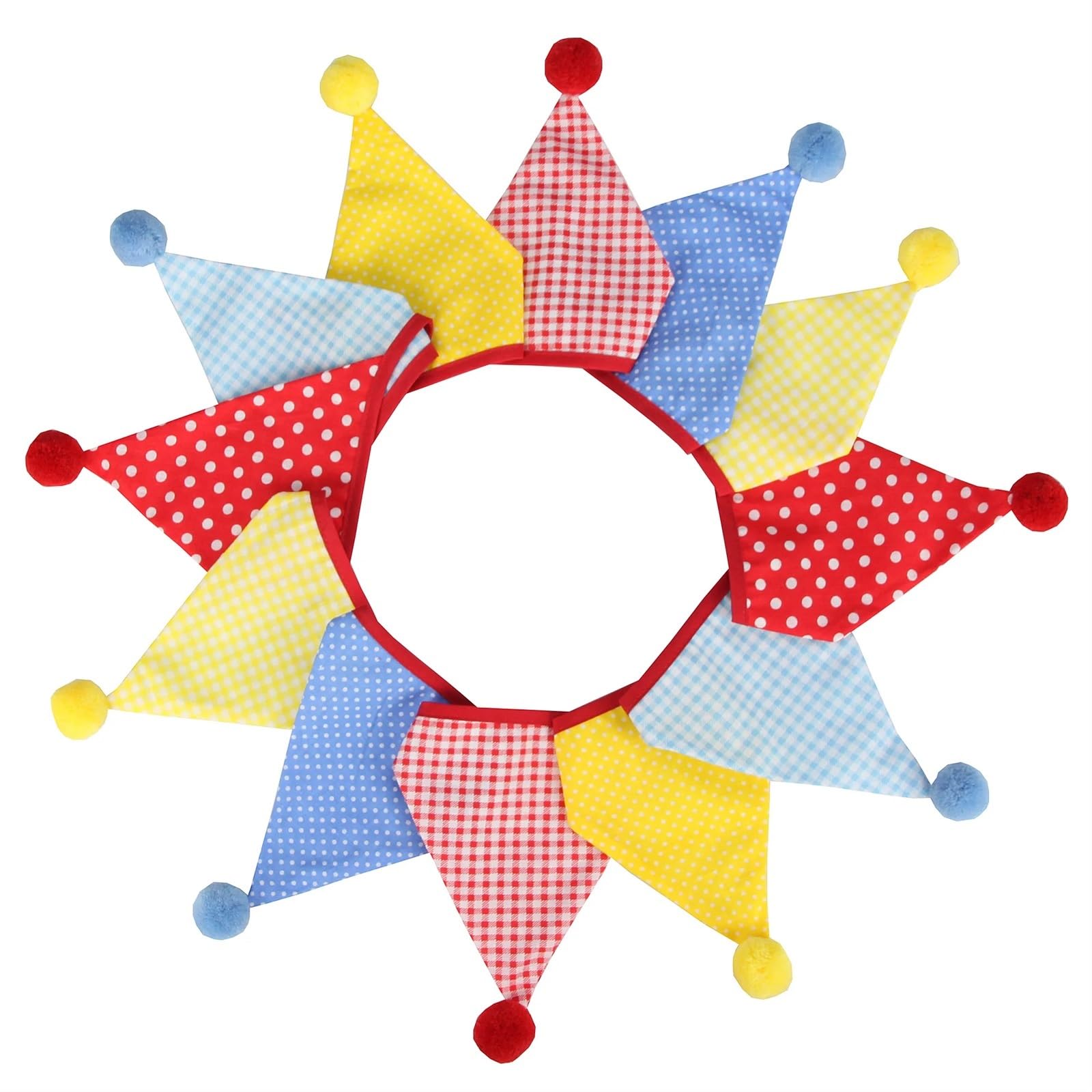 Multicolor Double Layer Triangle Bunting Banner 3.2M 12 Flags 17Cm