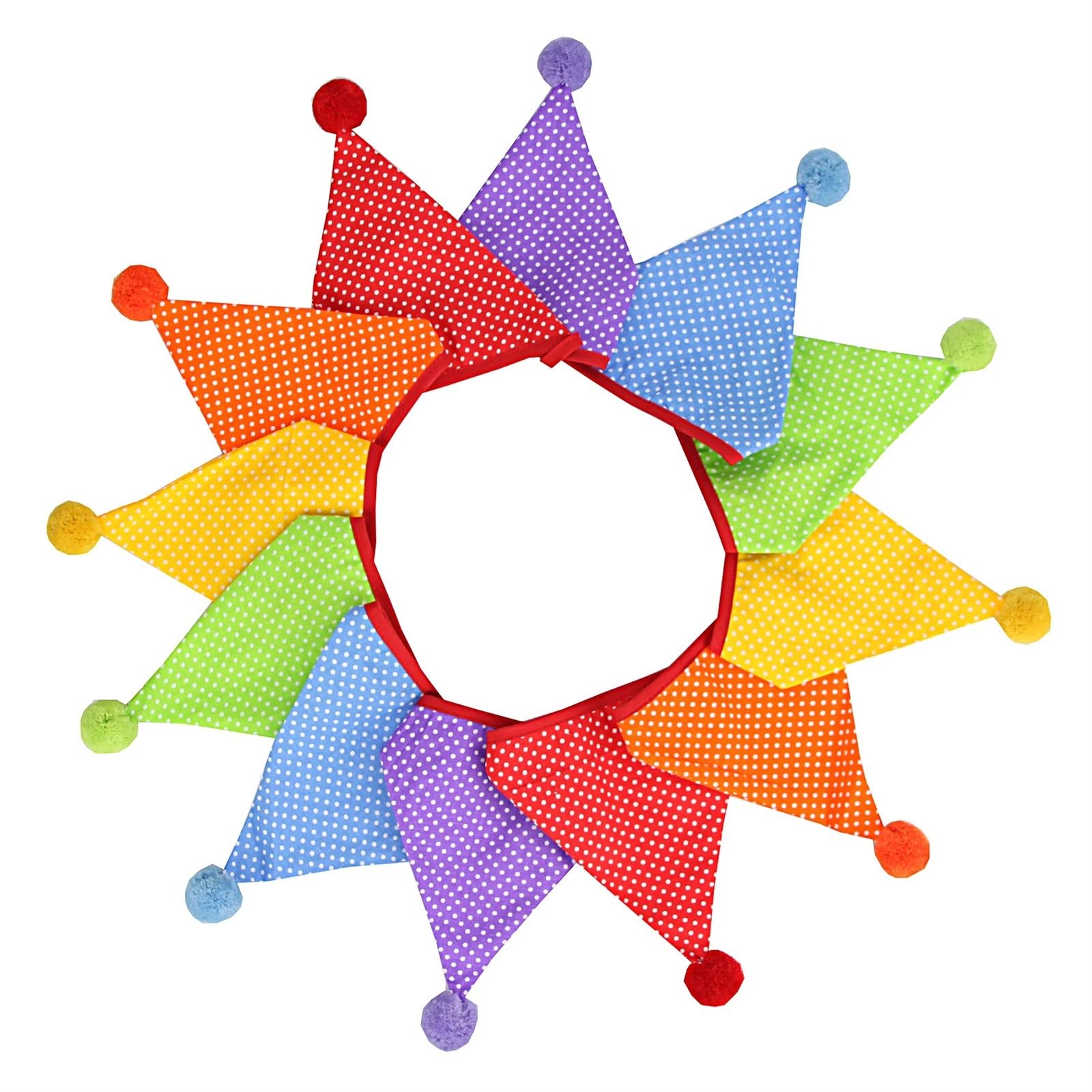 Multicolor Double Layer Triangle Bunting Banner 3.2M 12 Flags 17Cm