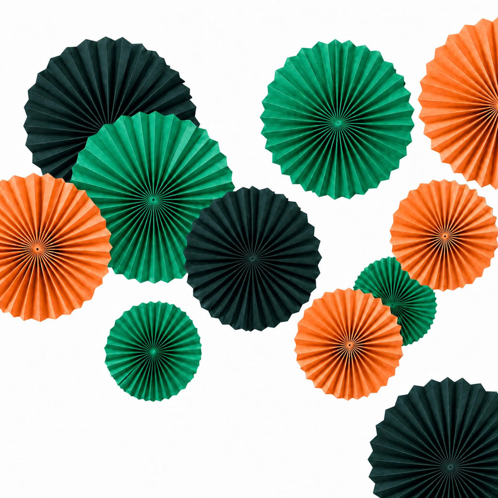 AimtoHome Paper Round Fan Set (12 Pcs)