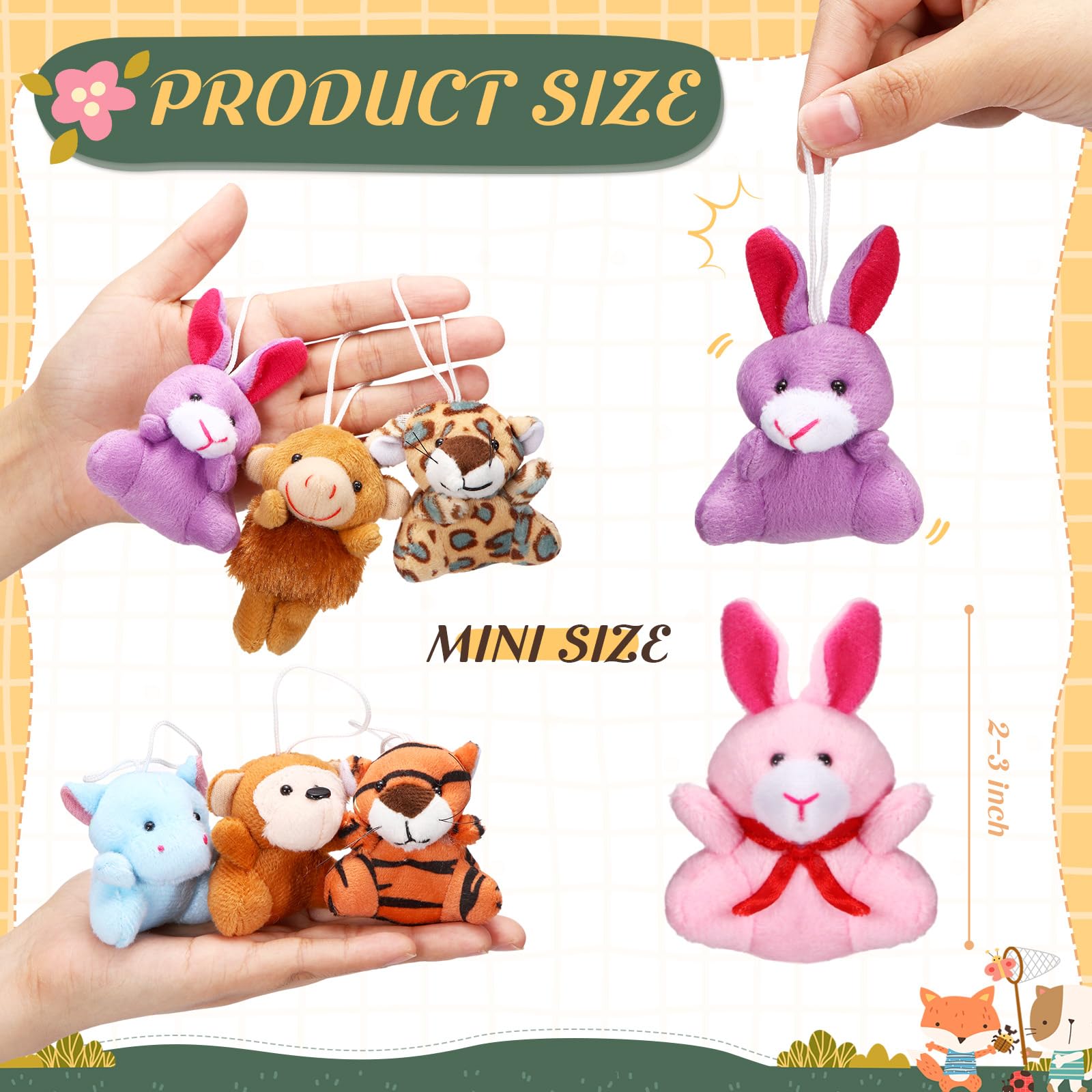 Mini Stuffed Animal Plush Toys Assortment 500 Piece Party Favor Set
