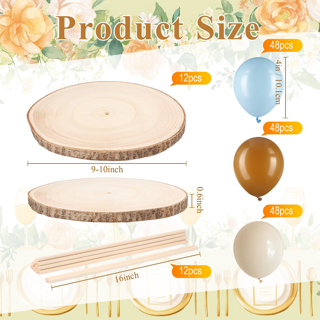 Baby Shower Wooden Centerpiece Table Decoration Kit 144 Pcs DIY Party Decor