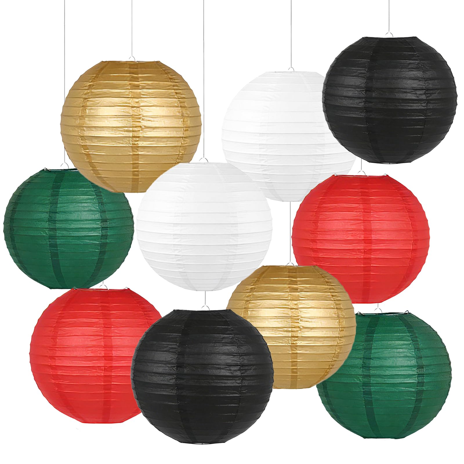 AimtoHome Paper Lanterns Set (12 Pcs) - 6/8/10 Inch