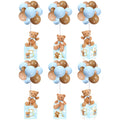 Baby Letter Box Decoration Set with Plush Bears and Balloon Stands 6 Piece Set