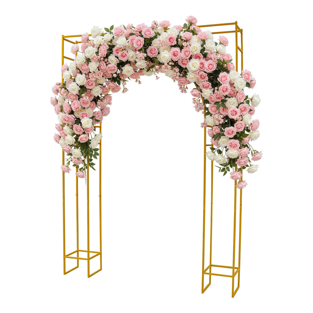 Metal Wedding Arch Backdrop Stand 5.91 x 8.2Ft Gold Balloon Arch Frame