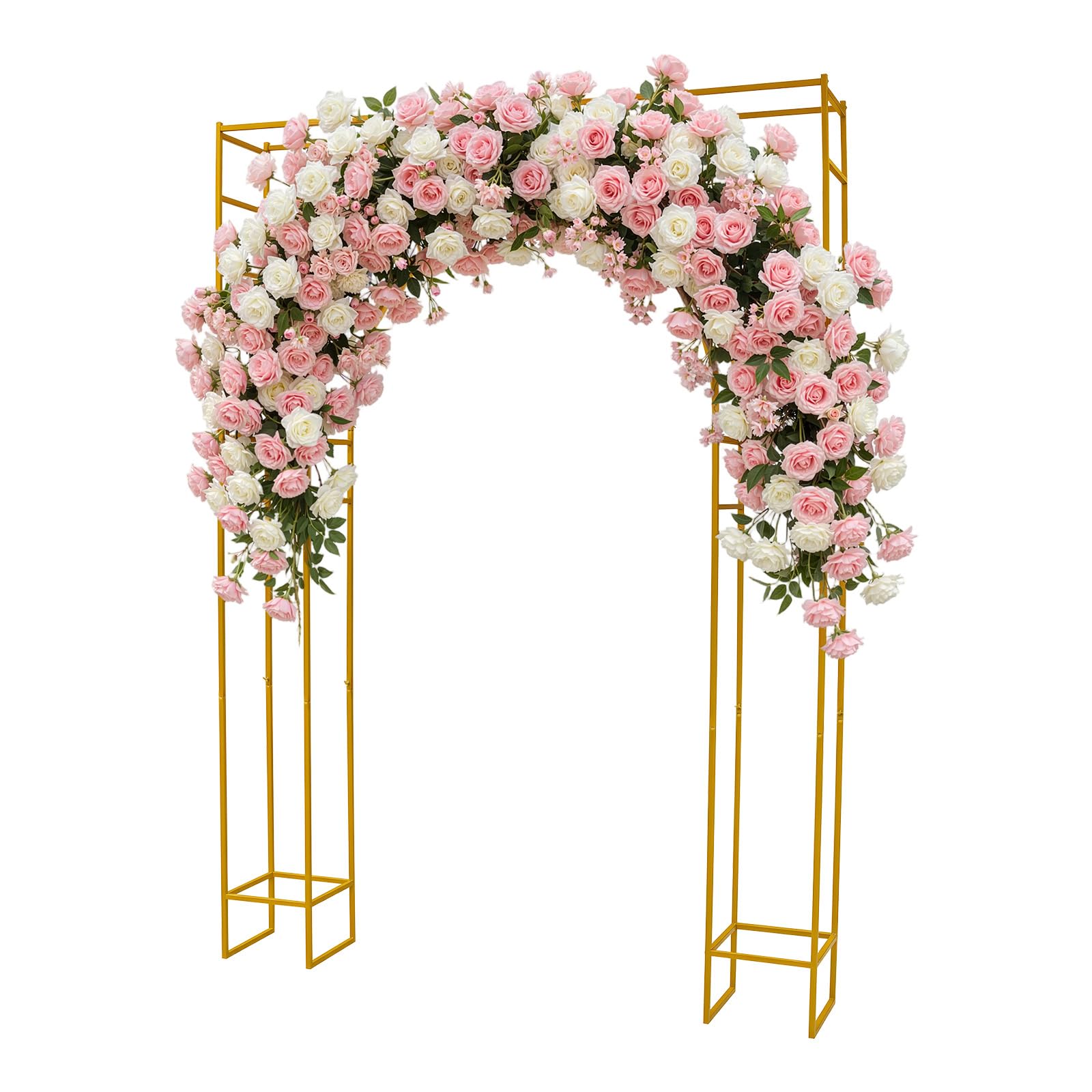 Metal Wedding Arch Backdrop Stand 5.91 x 8.2Ft Gold Balloon Arch Frame