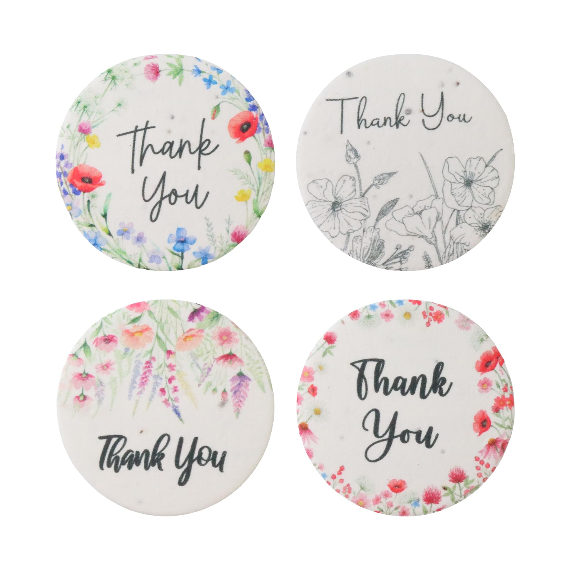 Plantable Wildflower Seed Thank You Tags Floral Gift Favor Tags