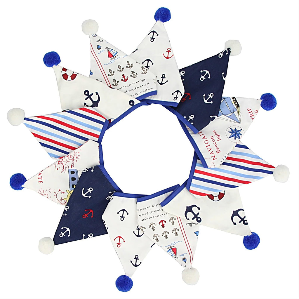 Multicolor Double Layer Triangle Bunting Banner 3.2M 12 Flags 17Cm