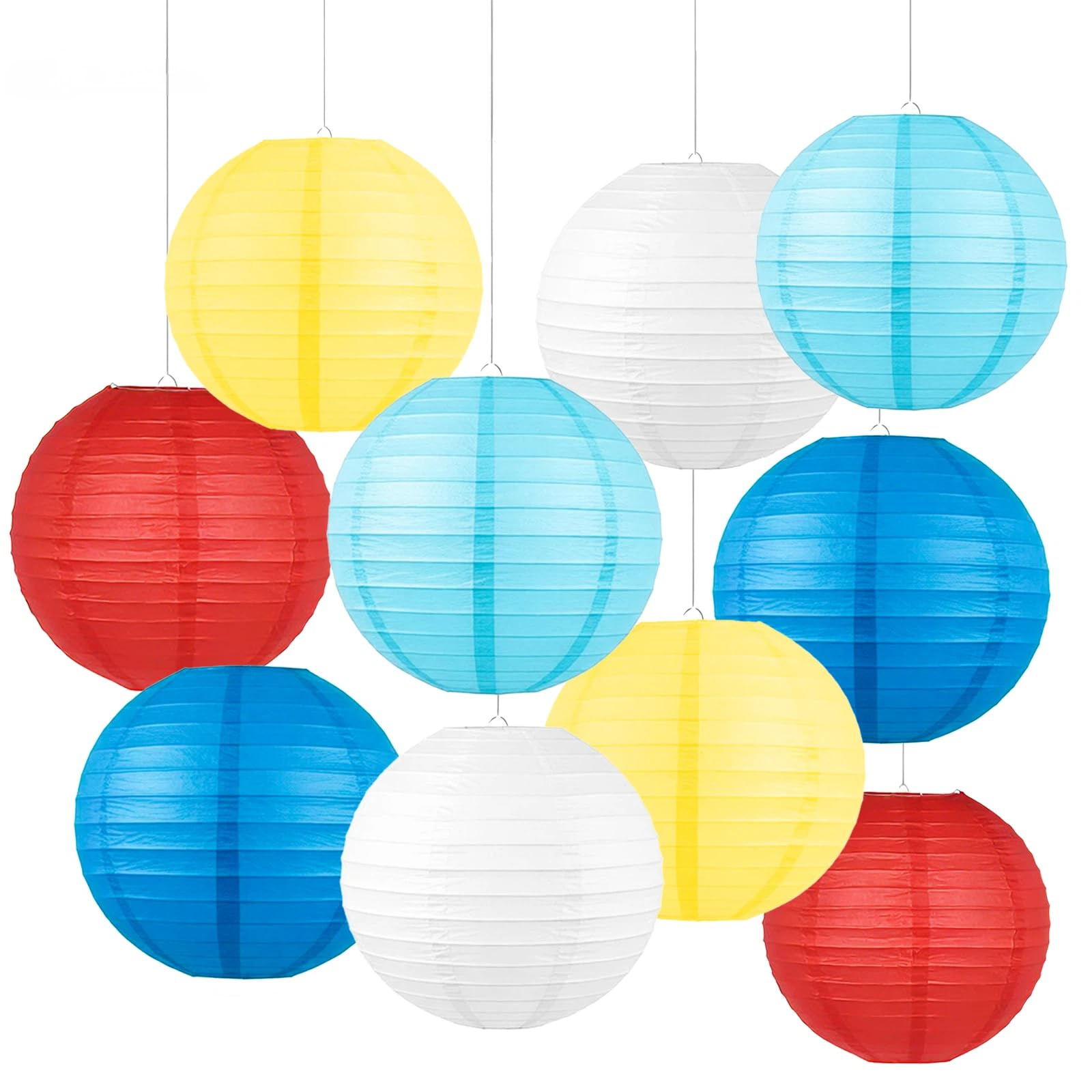 AimtoHome Paper Lanterns Set (12 Pcs) - 6/8/10 Inch