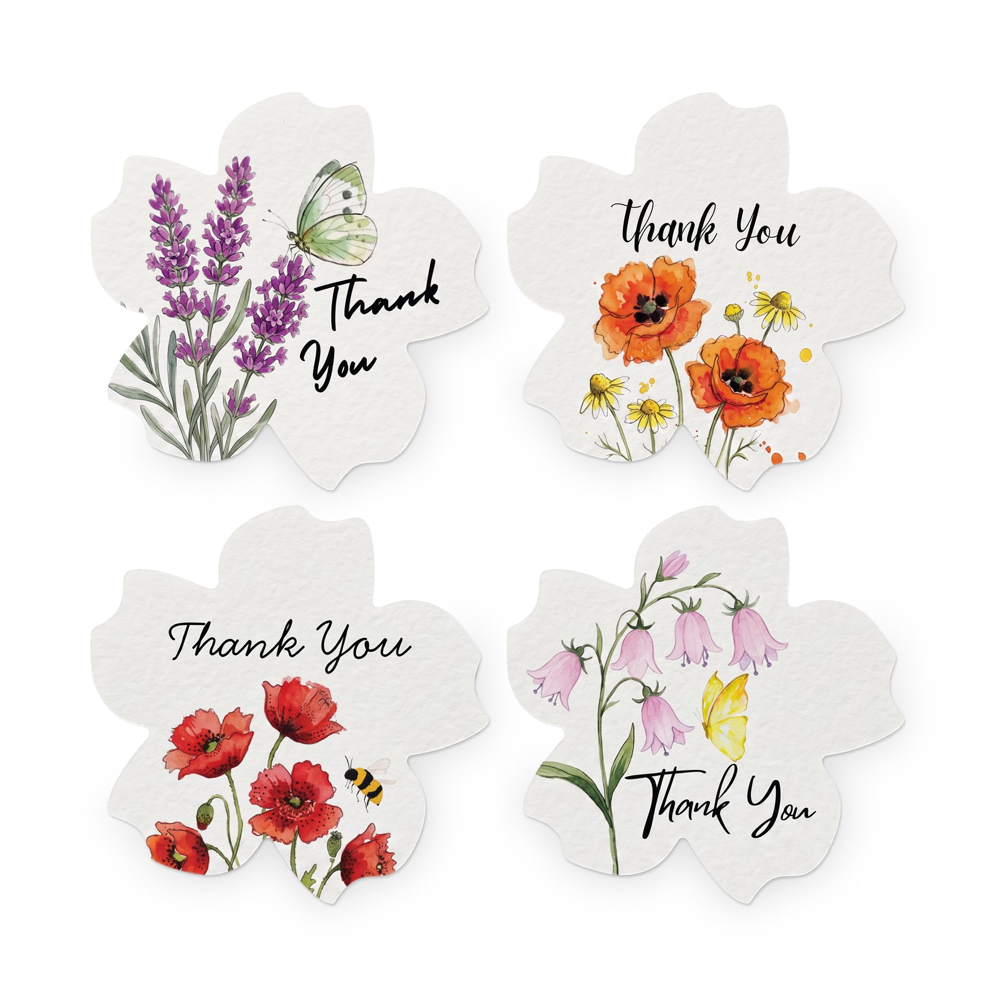 Plantable Wildflower Seed Thank You Tags Floral Gift Favor Tags